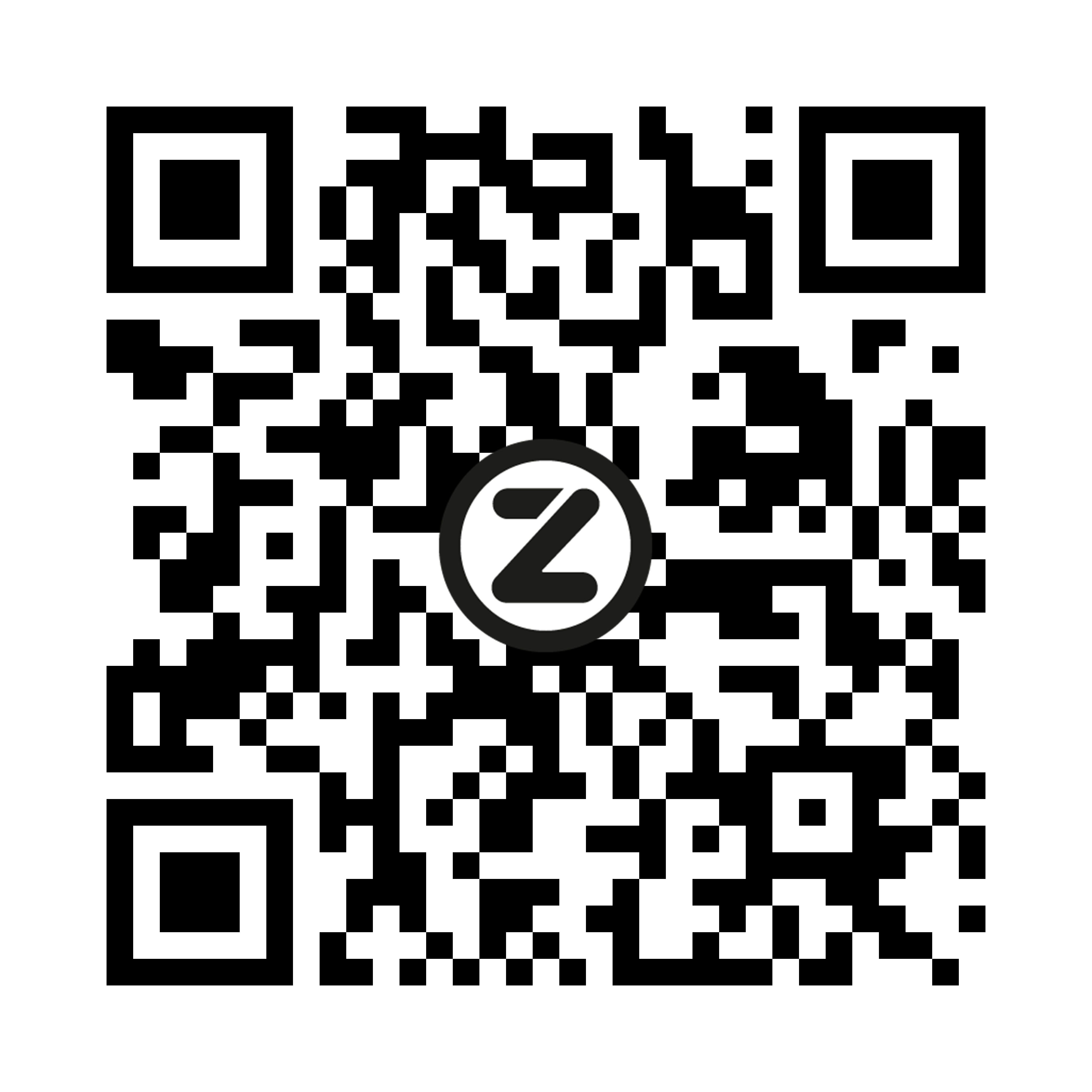 QR code for Zapper payments